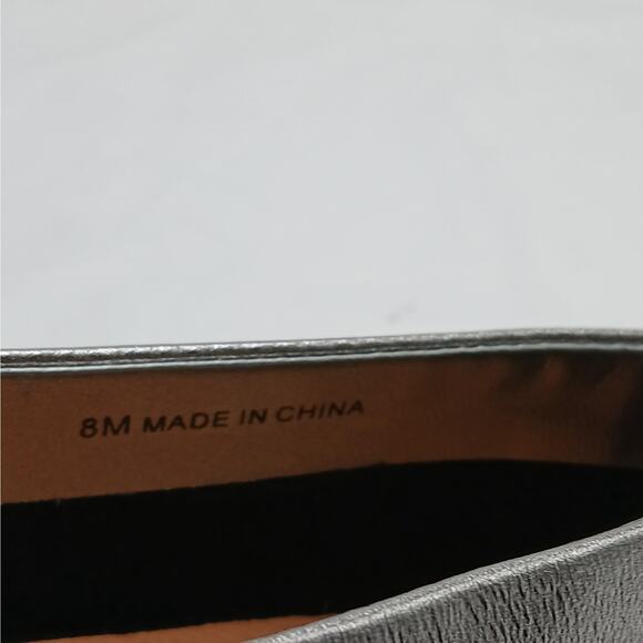 Andre Assous Nieve Womens Shoes Size 8M Silver Slip On Ballet Flats Quiet Luxury - Picture 7 of 10